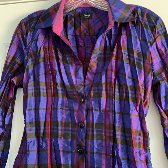 Beluva of San Francisco Button Down Crinkle Shirt  NWOT - Picture 3 of 8